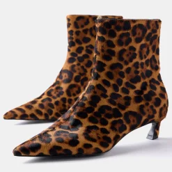 Clearance Leopard Heeled Boots Women Boots