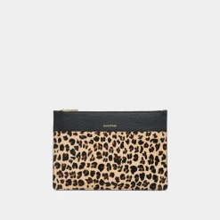 Outlet Leopard Logo Zip-Top Clutch Women Clutch Bags