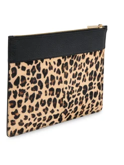 Outlet Leopard Logo Zip-Top Clutch Women Clutch Bags