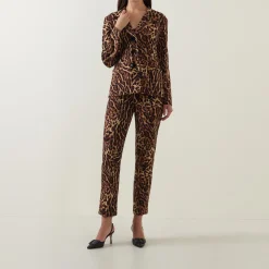 Outlet Leopard Print Single Breasted Blazer Women Coats & Jackets