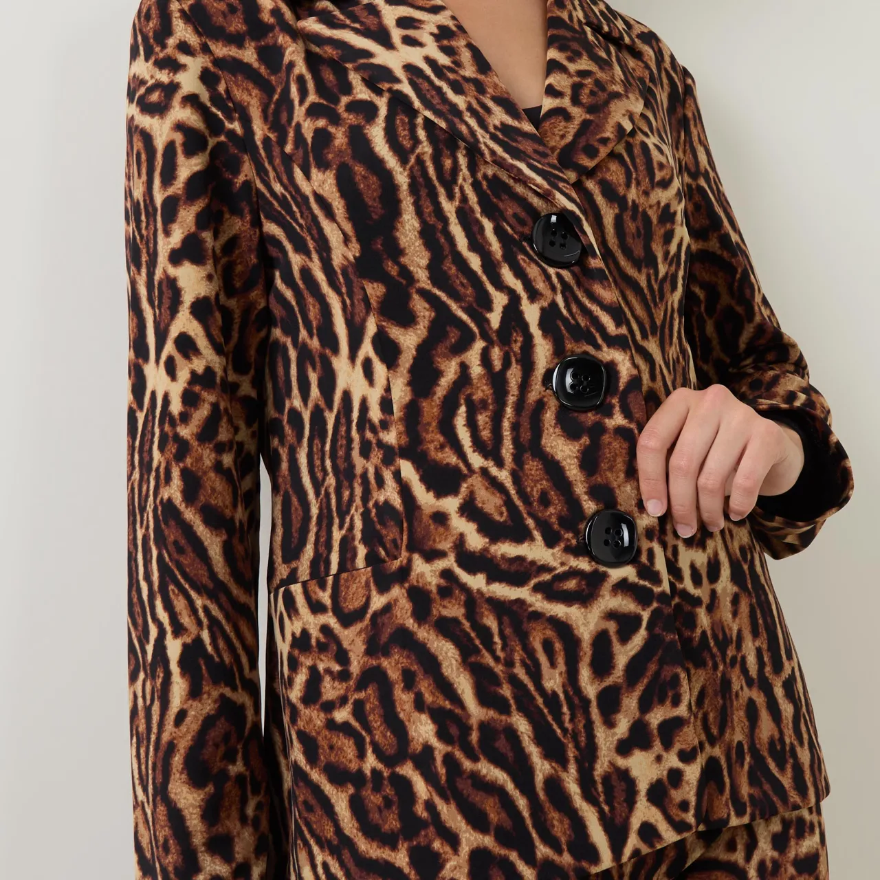 Outlet Leopard Print Single Breasted Blazer Women Coats & Jackets