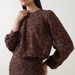 Discount Leopard Tunic Blouse Women Tops