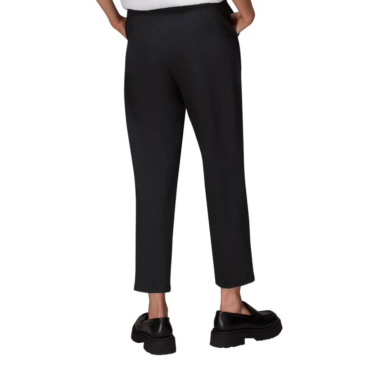 Sale Lila Ponte Cropped Straight Leg Trousers Women Trousers & Shorts