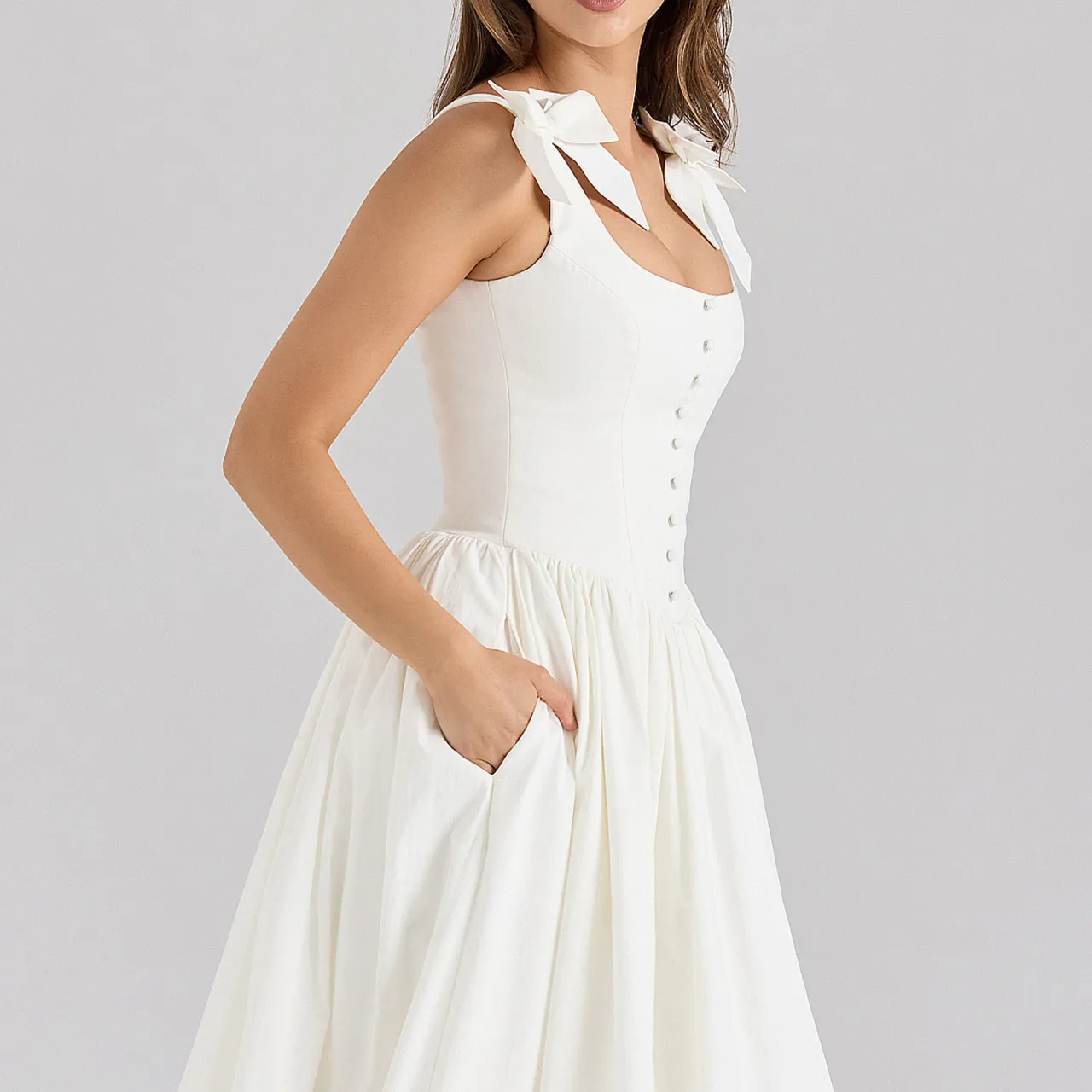Best Lillia Bow Dress Women Dresses