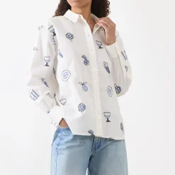 Online Lilot Printed Blouse Women Tops