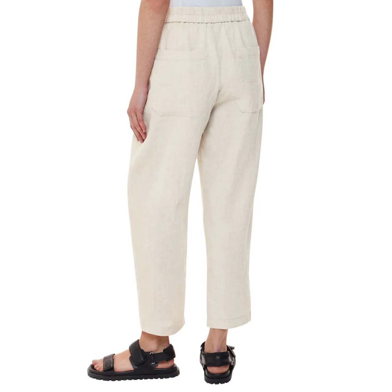 Sale Linen Barrel Leg Trousers Women Trousers & Shorts