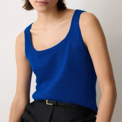 New Linen Knitted Tank Top Women Tops