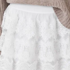 Online Lizi Lace Ruffle Skirt Women Skirts