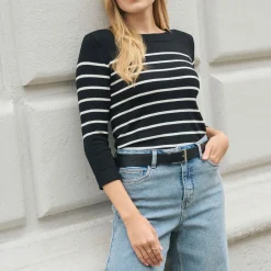 Discount Lizza Stripe Sweater Women Sweaters & Cardigans