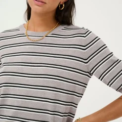Sale Lizza Striped Knit Top Women Sweaters & Cardigans