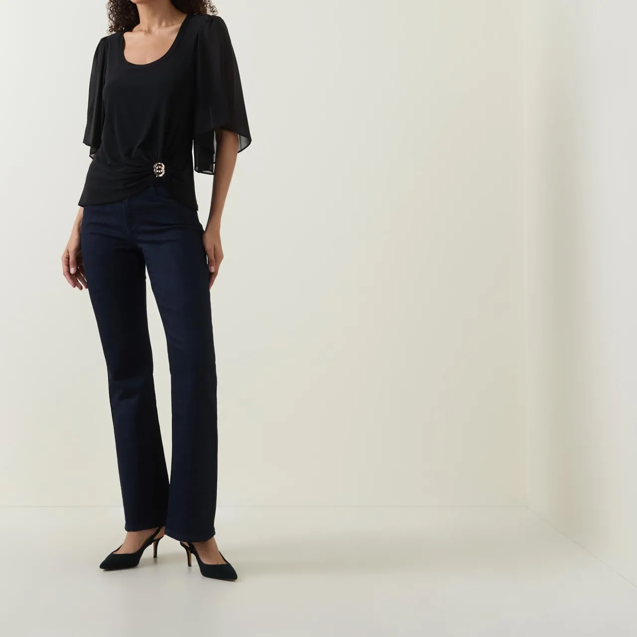 Outlet Logo Bootcut Jeans Women Denim