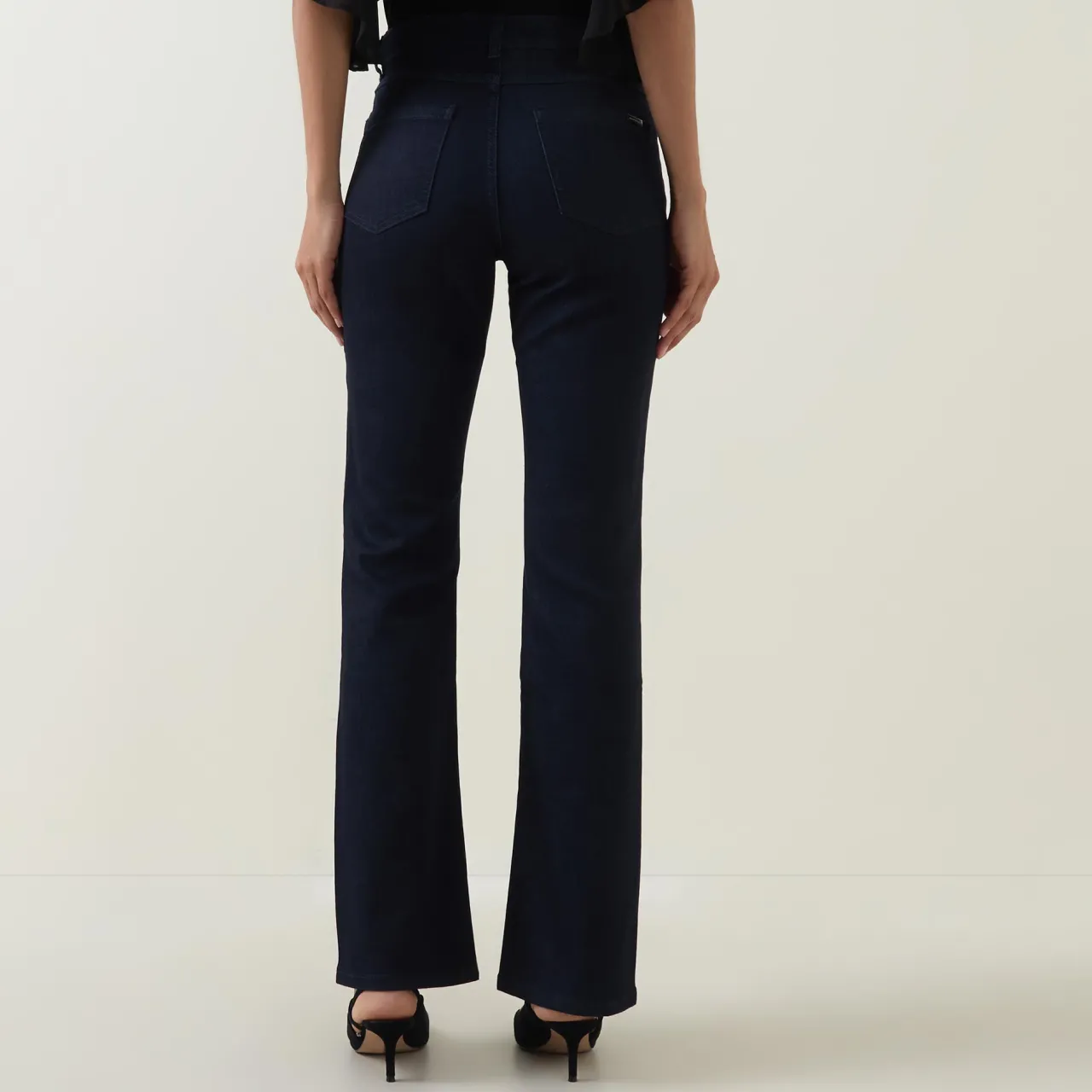 Outlet Logo Bootcut Jeans Women Denim