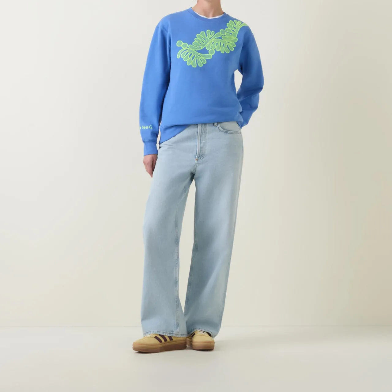 Online Logo Botanical Sweatshirt Women Sweatshirts & Hoodies