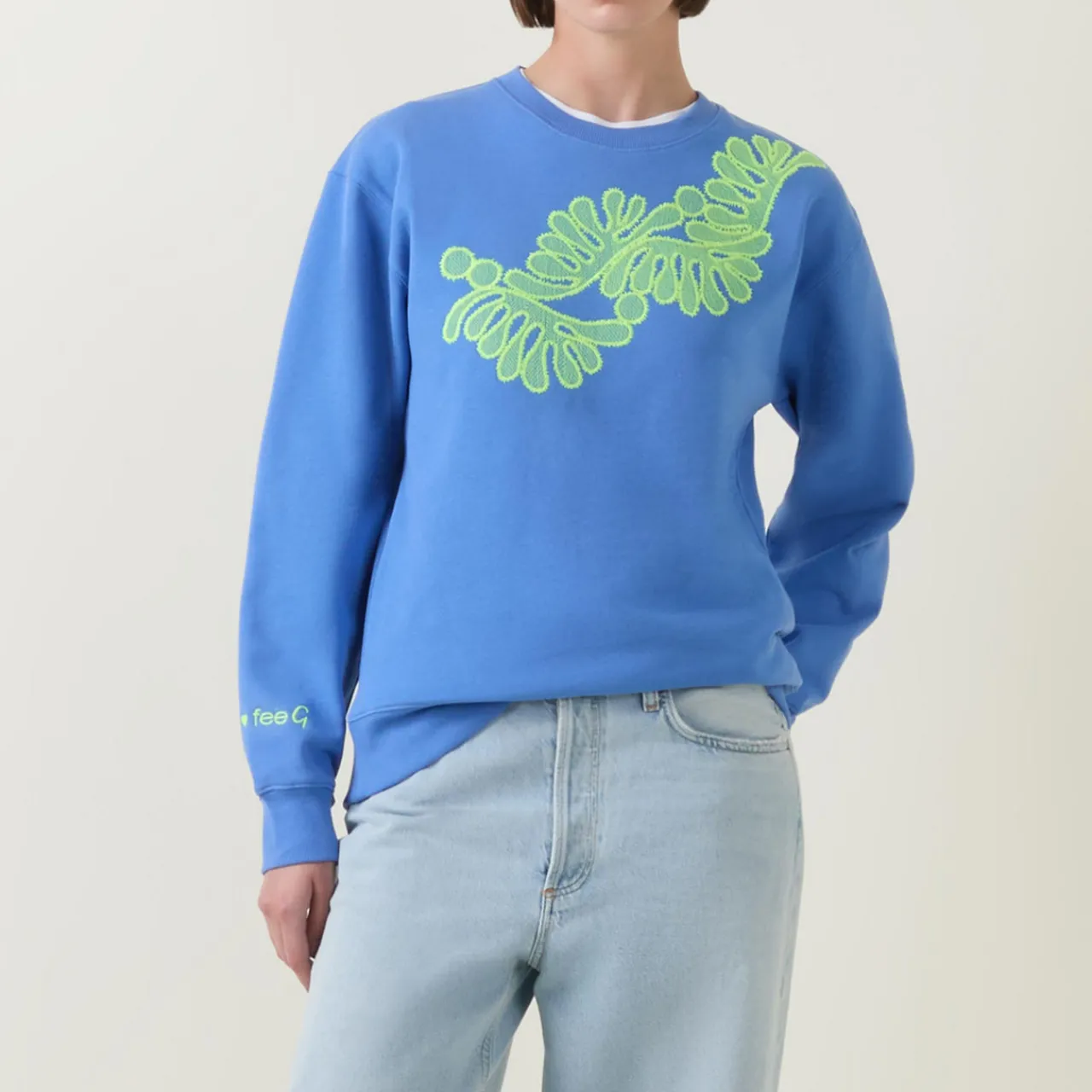 Online Logo Botanical Sweatshirt Women Sweatshirts & Hoodies