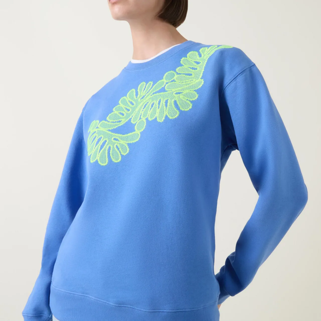 Online Logo Botanical Sweatshirt Women Sweatshirts & Hoodies