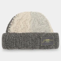 Hot Logo Colour-Block Beanie Hat Women Hats