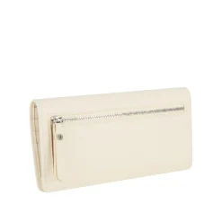 Clearance Logo Grained Leather Flap Wallet Women Wallets