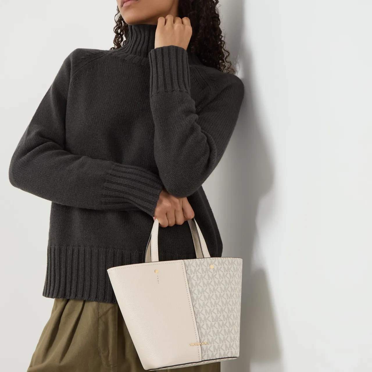 Online Logo Motif Small Tote Bag Women Tote Bags