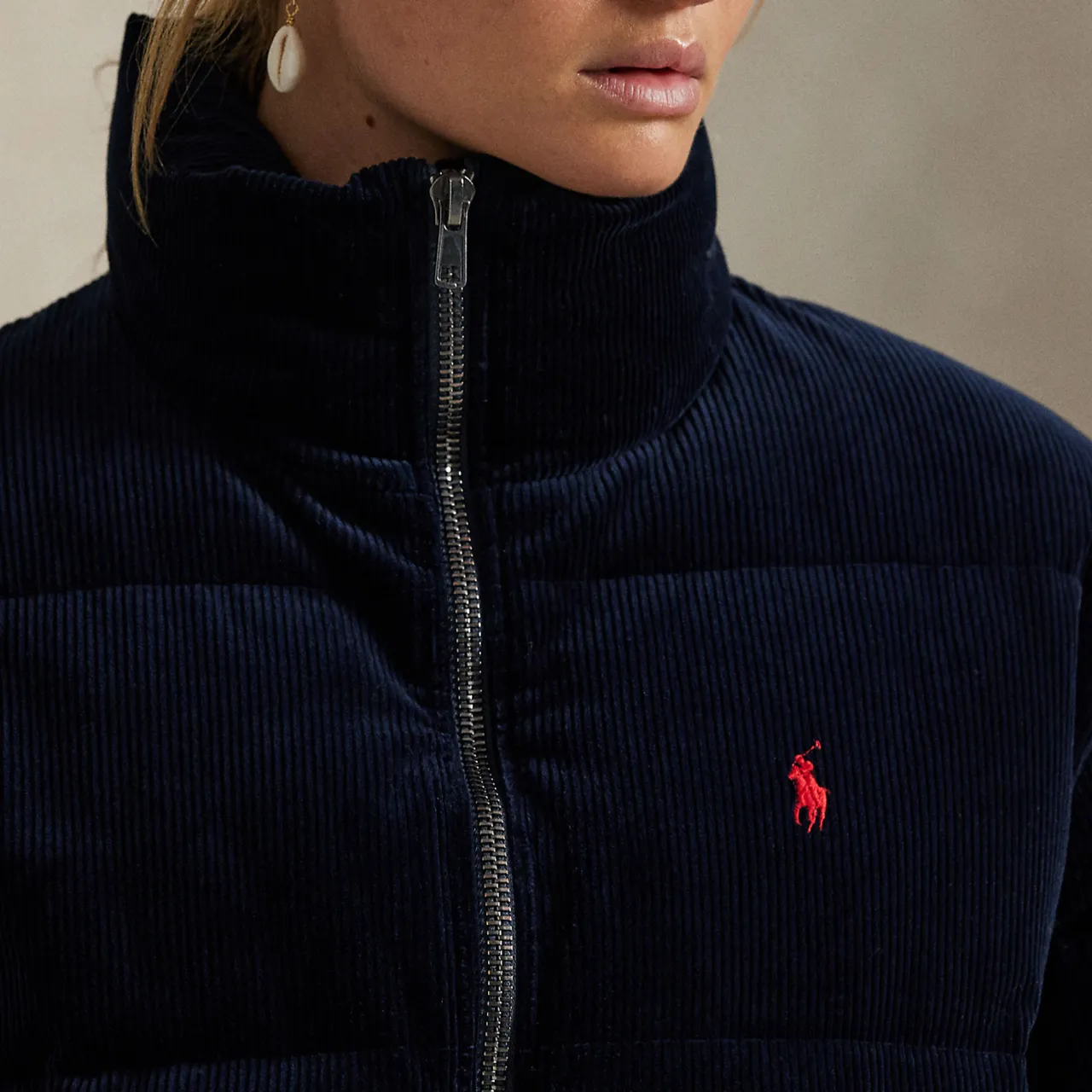 Outlet Logo Quilted Down Jacket Women Coats & Jackets
