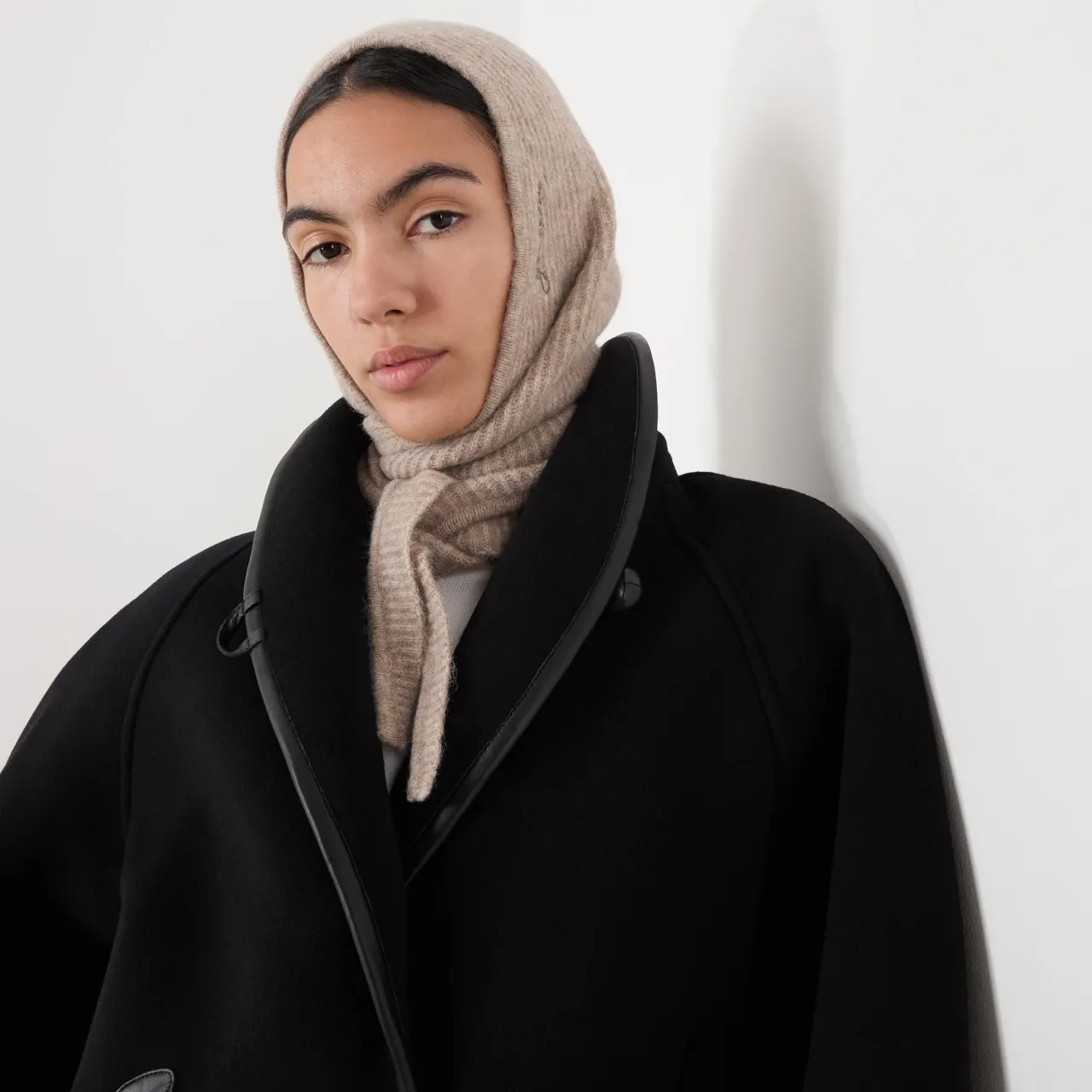 Clearance Logo Ribbed Balaclava Hat Women Hats