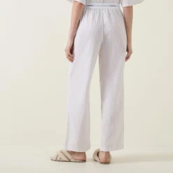 Outlet Logo Striped Oversized Pyjama Bottoms Women Sleepwear