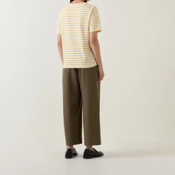 Outlet Logo Striped T-Shirt Women Tops