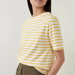 Outlet Logo Striped T-Shirt Women Tops