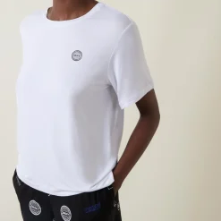 Hot Logo T-Shirt & Logo Badge Boxer Shorts Pyjama Set Women Sleepwear