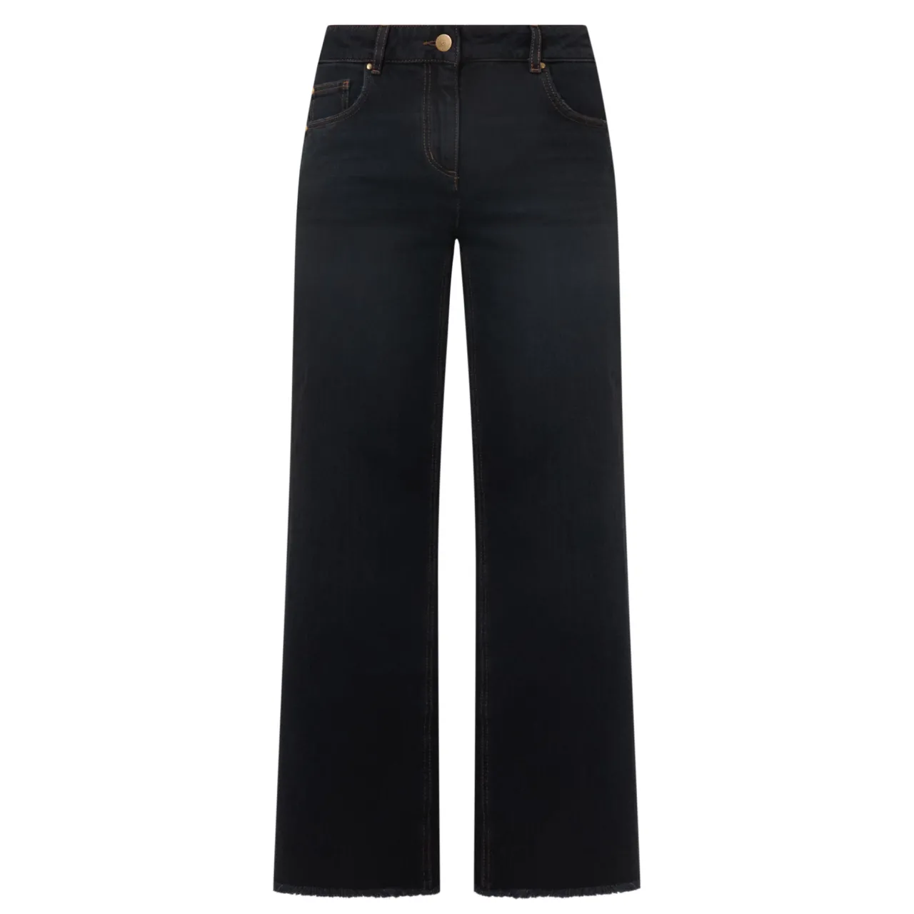 Online Logo Wide Leg Jeans Women Denim