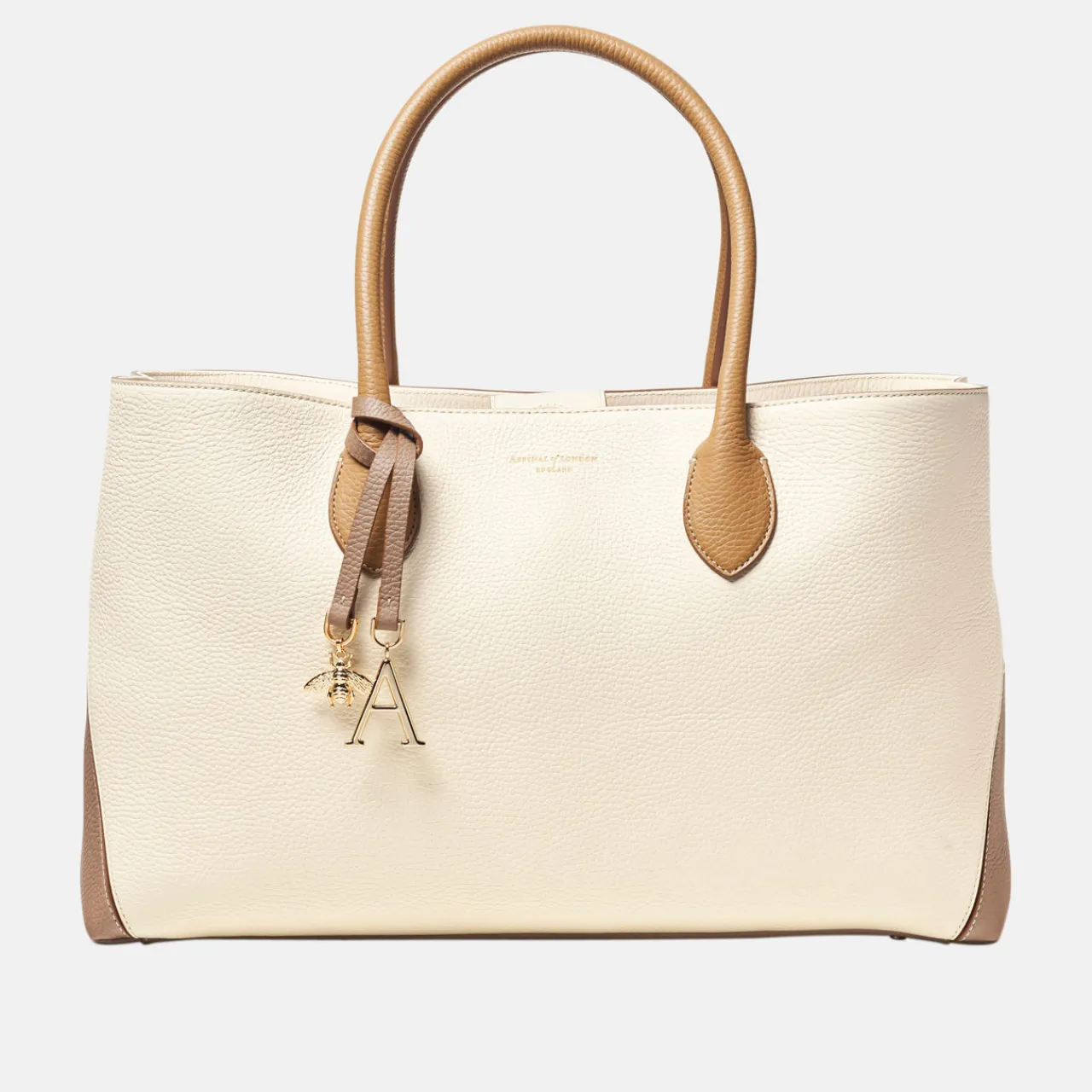 New London Grained Leather Tote Bag Women Top Handle Bags|Tote Bags