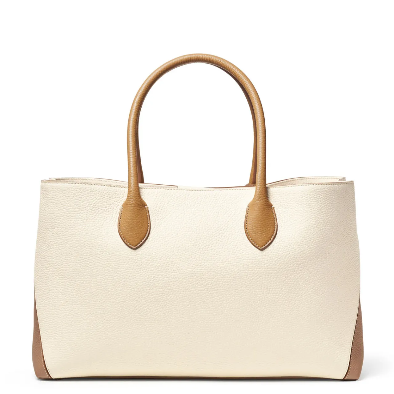 New London Grained Leather Tote Bag Women Top Handle Bags|Tote Bags