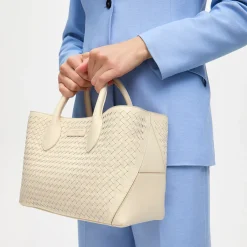 Clearance London Midi Woven Leather Tote Bag Women Top Handle Bags|Tote Bags