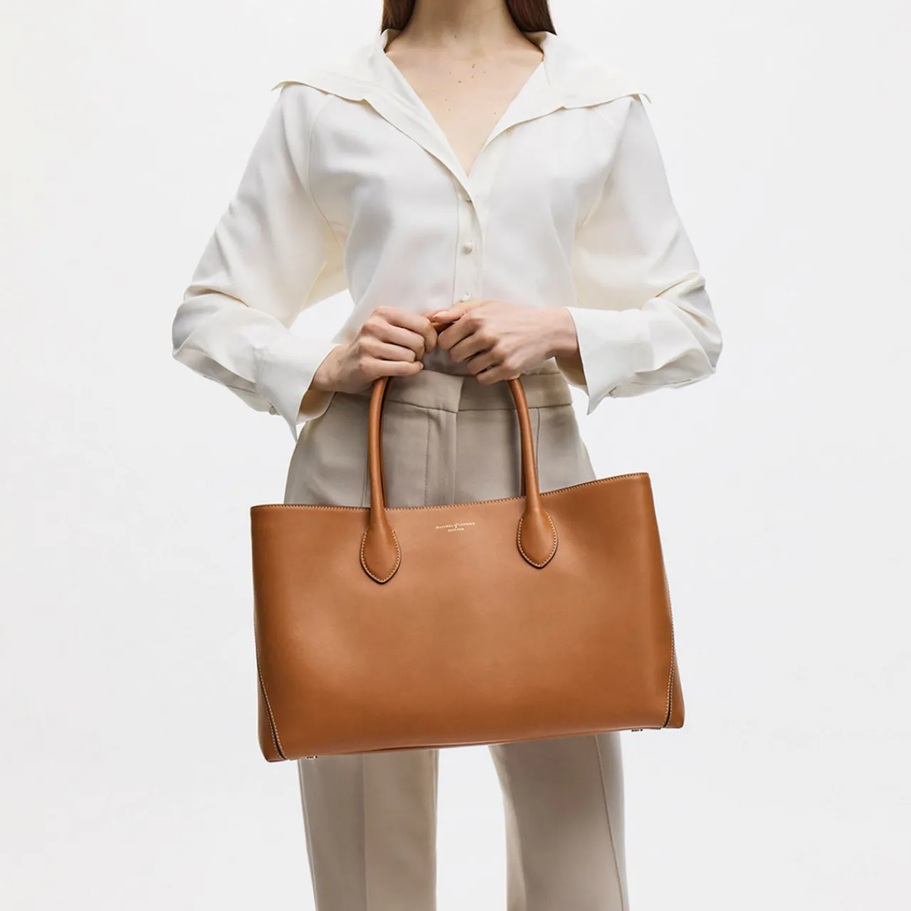 Hot London Smooth Leather Tote Bag Women Top Handle Bags|Tote Bags