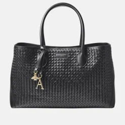 Clearance London Woven Leather Tote Bag Women Top Handle Bags|Tote Bags