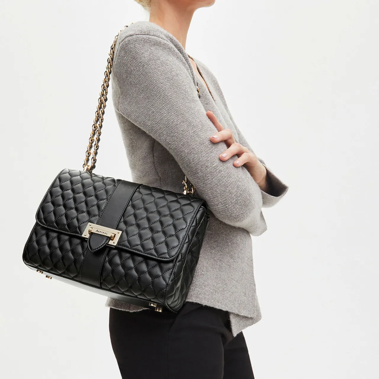 Hot Lottie Large Quilted Shoulder Bag Women Shoulder Bags