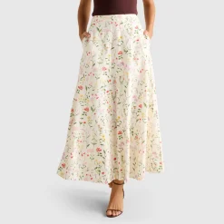 Online Louisa Floral Godet Skirt Women Skirts