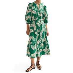 Sale Louisa Palm Button Front Dress Women Dresses
