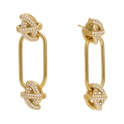New Lovers Knot Drop Hoop Earrings Women Earrings