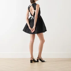 Clearance Lucia Jacquard Open Back Mini Dress Women Dresses