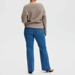 Discount Lucie High-Rise Straight Leg Jeans Women Denim