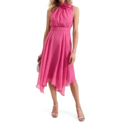 Clearance Lucinda Flower Asymmetric Dress Women Dresses