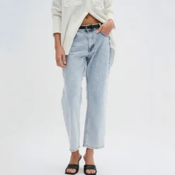 Best Lucy Cropped High-Rise Wide Leg Jeans Women Denim