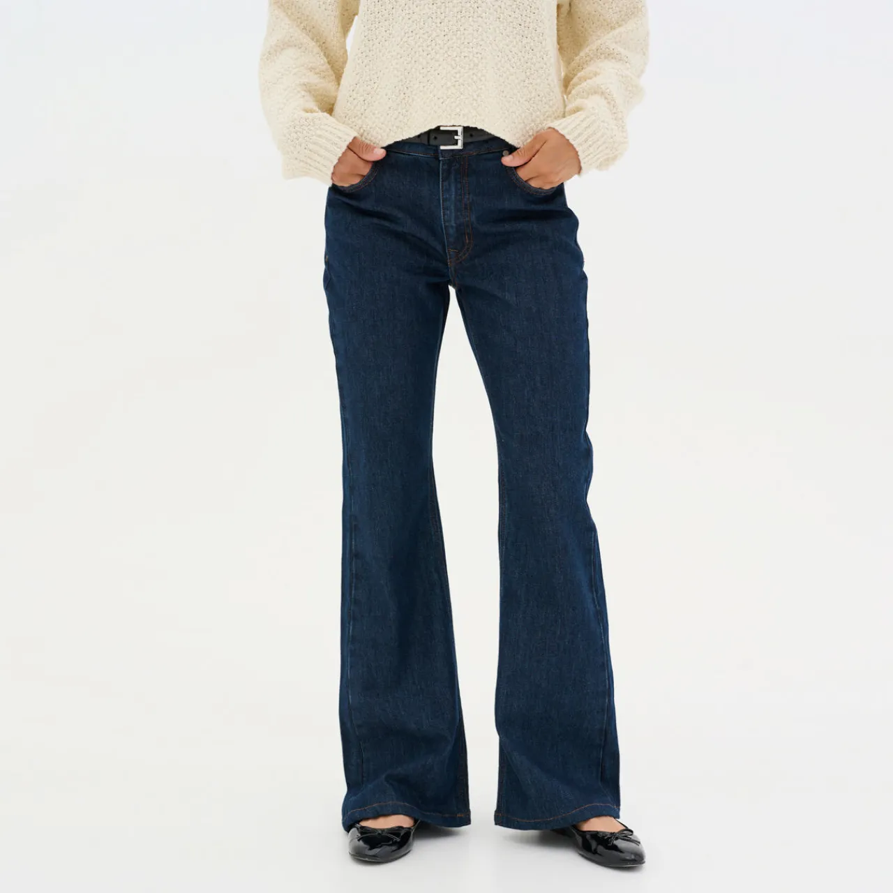 Outlet Lucy Mid-Rise Flared Jeans Women Denim