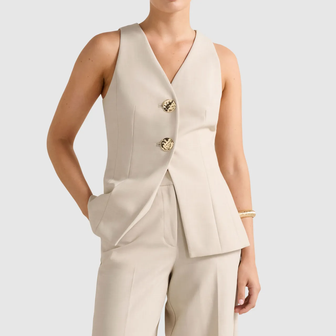 Discount Lulu Longline Waistcoat Women Coats & Jackets