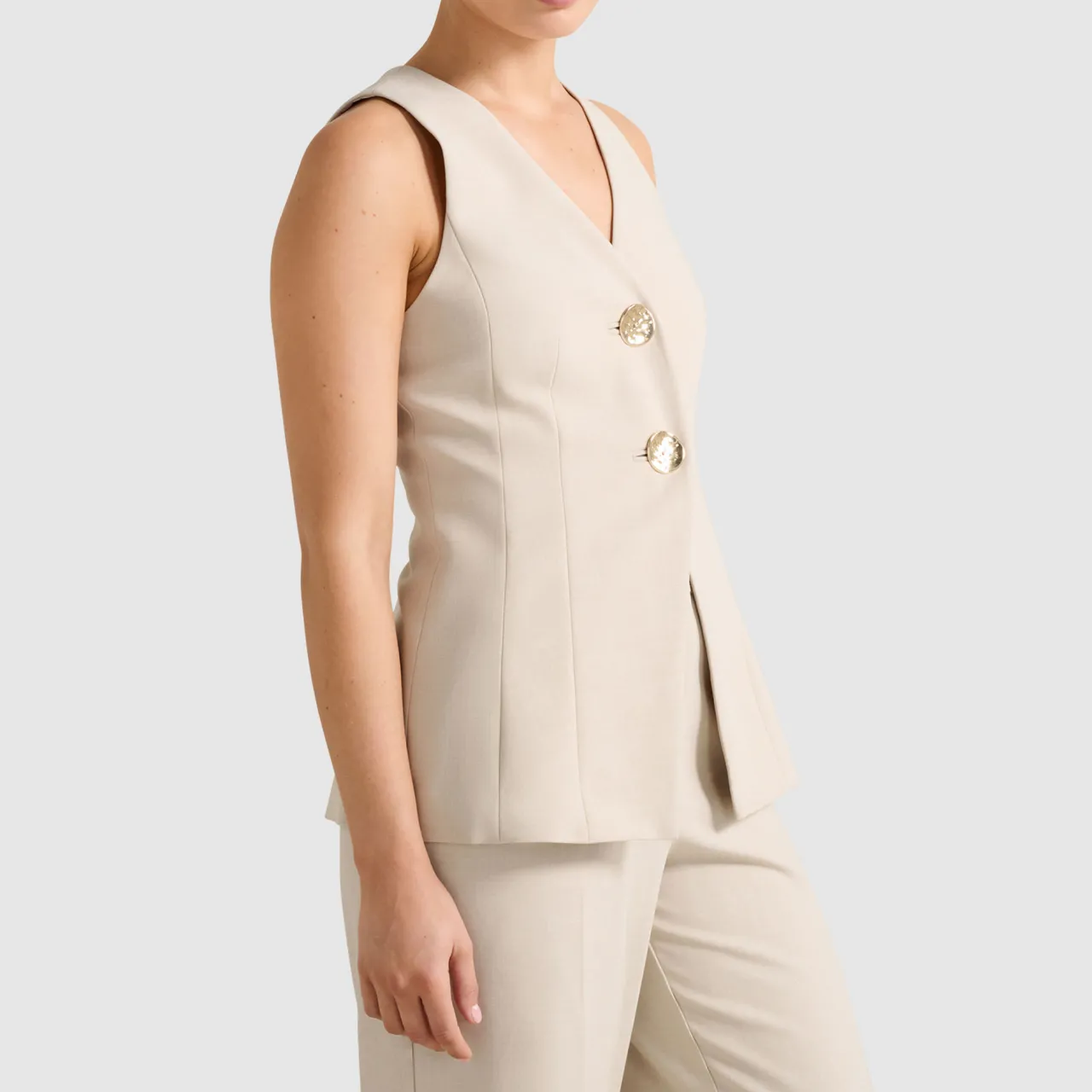 Discount Lulu Longline Waistcoat Women Coats & Jackets
