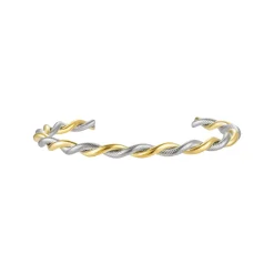 Clearance Lumina Two-Tone Cuff Bangle Women Bracelets