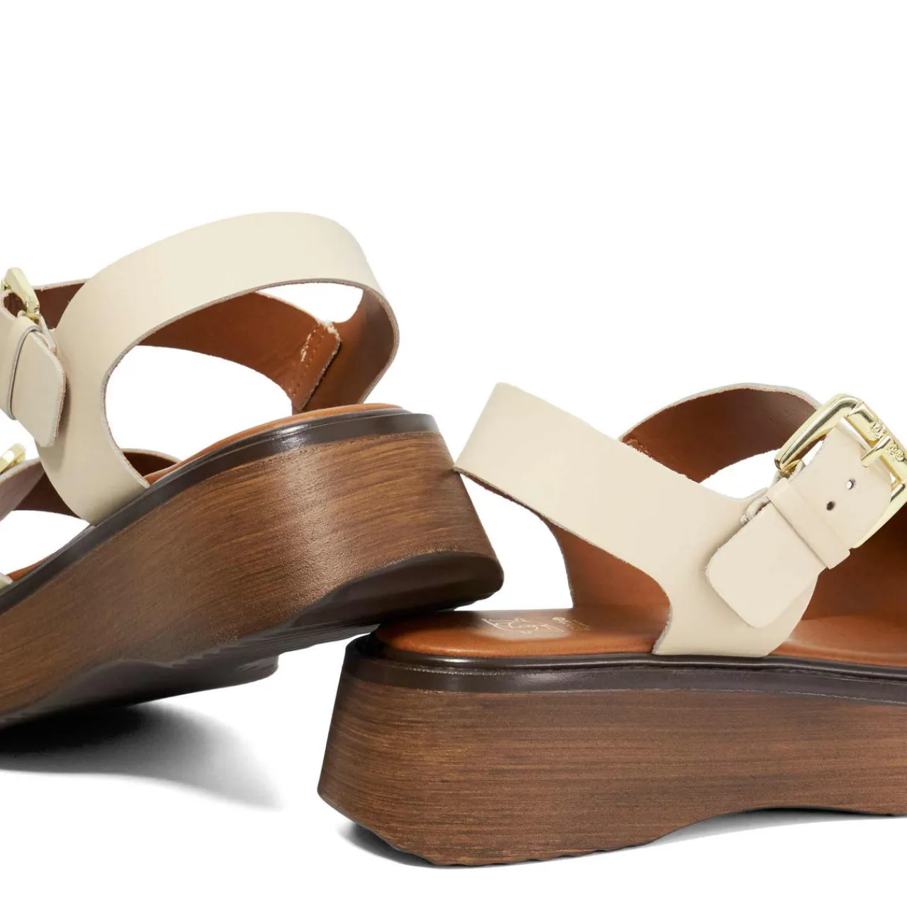 Hot Luno Double Strap Flatform Sandals Women Heels