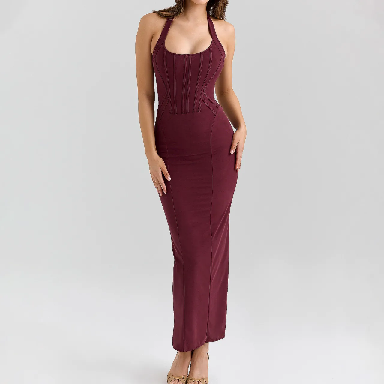 Hot Lusilla Mesh Halter Dress Women Dresses