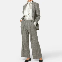 Outlet Lyra Check Wide Leg Trousers Women Trousers & Shorts