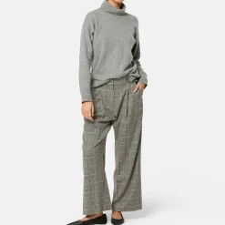 Outlet Lyra Check Wide Leg Trousers Women Trousers & Shorts